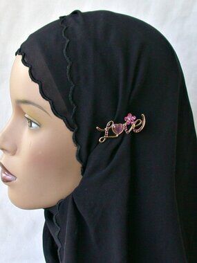 Purple LOVE Hijab Pin Sacrves Pin Tie Tack